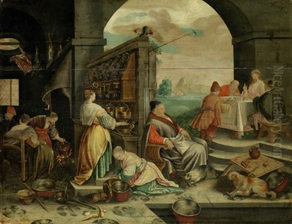 Die Junger Von Emmaus Oil Painting by Jacopo Bassano (Jacopo da Ponte)