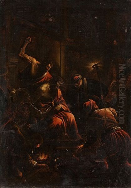 Geiselung Christi Oil Painting by Jacopo Bassano (Jacopo da Ponte)