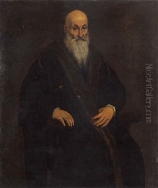 Ritratto Di Senatore Veneziano Oil Painting by Jacopo Bassano (Jacopo da Ponte)