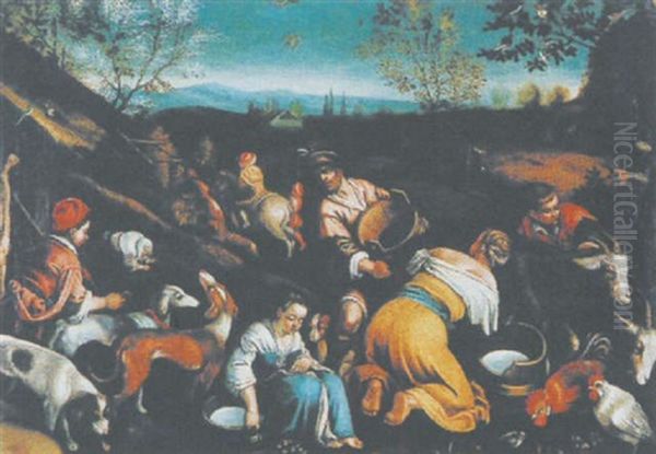 Der Herbst Oil Painting by Jacopo Bassano (Jacopo da Ponte)
