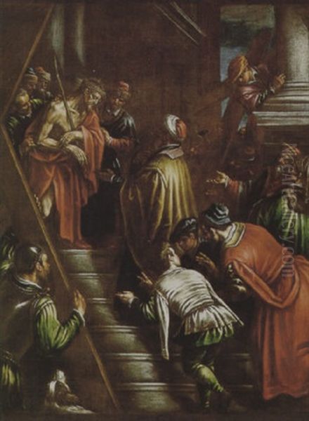 Ecce Homo Oil Painting by Jacopo Bassano (Jacopo da Ponte)