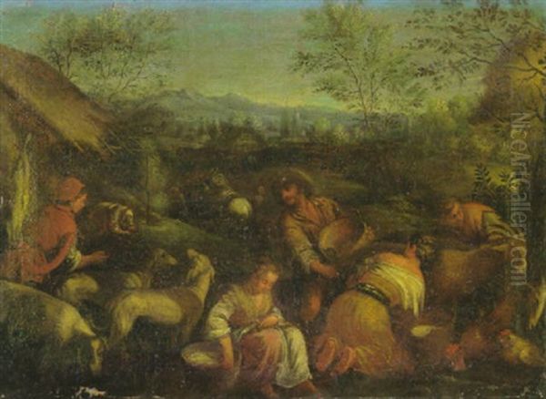Der Herbst Oil Painting by Jacopo Bassano (Jacopo da Ponte)