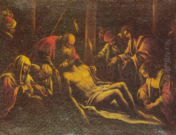 Deposition Of Christ Oil Painting by Jacopo Bassano (Jacopo da Ponte)