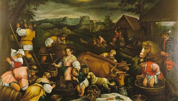 Libra Oil Painting by Jacopo Bassano (Jacopo da Ponte)