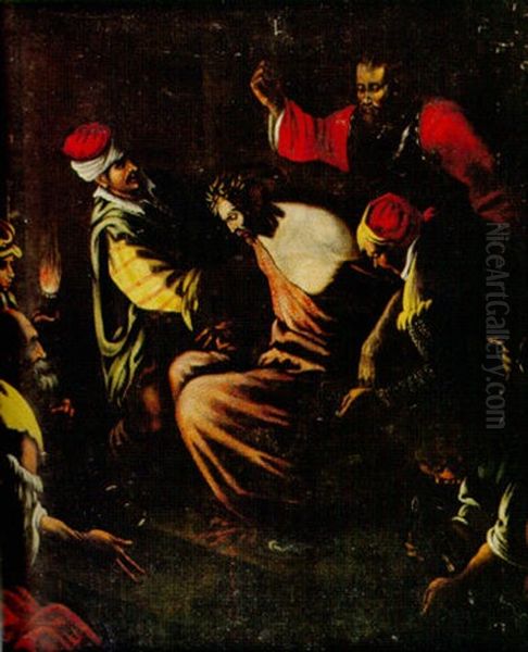 La Coronacion De Espinas Oil Painting by Jacopo Bassano (Jacopo da Ponte)