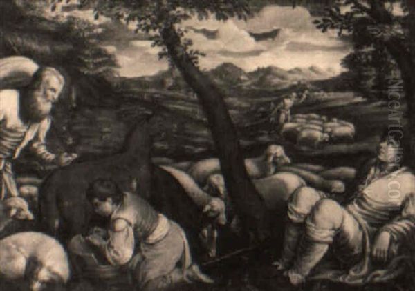 An Allegory Of Autumn Oil Painting by Jacopo Bassano (Jacopo da Ponte)