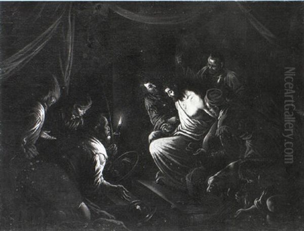 The Scourging Of Christ Oil Painting by Jacopo Bassano (Jacopo da Ponte)