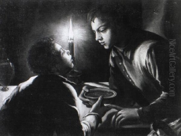 Esau Vende La Primogenitura Oil Painting by Jacopo Bassano (Jacopo da Ponte)