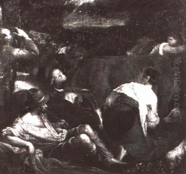 Annunciation To The Shepherds Oil Painting by Jacopo Bassano (Jacopo da Ponte)