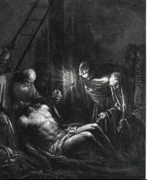 Kristi Nedtagelse Af Korset Oil Painting by Jacopo Bassano (Jacopo da Ponte)