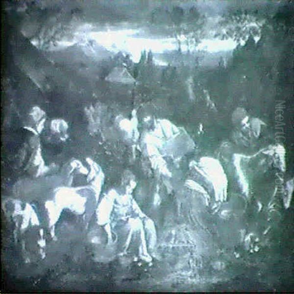 Israeliterna I Oknen Oil Painting by Jacopo Bassano (Jacopo da Ponte)