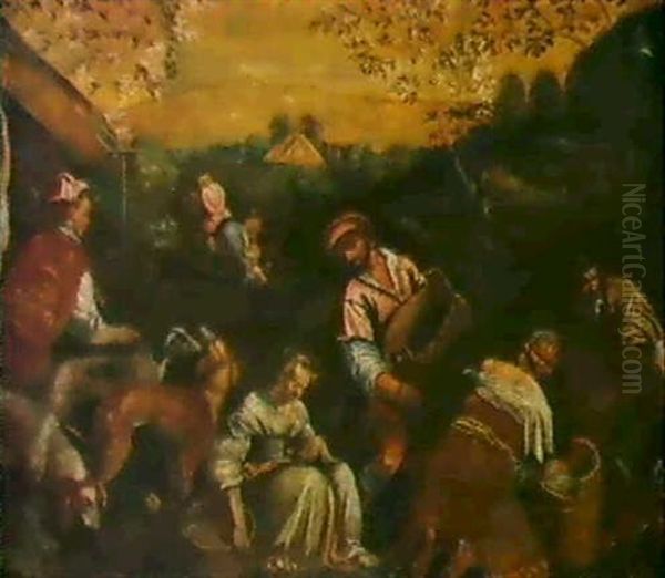 La Primavera Oil Painting by Jacopo Bassano (Jacopo da Ponte)