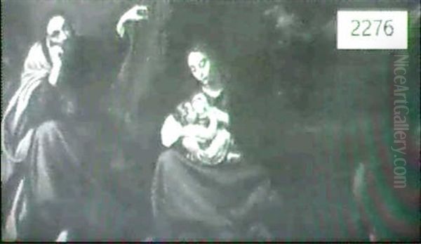 The Holy Family Oil Painting by Jacopo Bassano (Jacopo da Ponte)