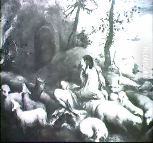 Moise Devant Le Buisson Ardent Oil Painting by Jacopo Bassano (Jacopo da Ponte)