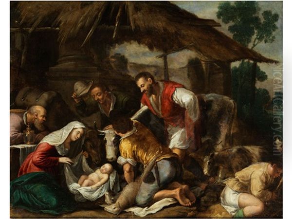 Anbetung Der Hirten Oil Painting by Leandro Bassano