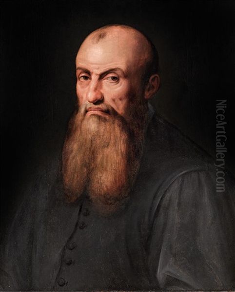 Portrait Of A Bearded Man Oil Painting by Leandro Bassano