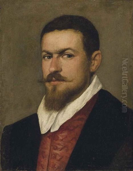 Portrait Of A Man, Bust-length Oil Painting by Leandro Bassano