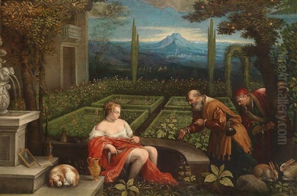 Susanna Und Die Alten Oil Painting by Leandro Bassano