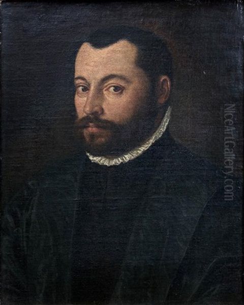 Portrait D'homme En Buste Oil Painting by Leandro Bassano