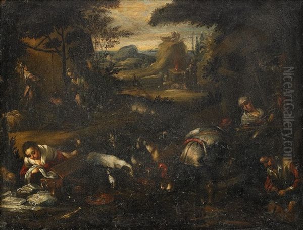 Noaks Ark Oil Painting by Leandro Bassano