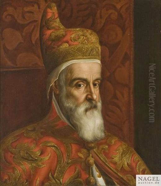Bildnis Des Dogen Marino Grimani (1532-1605) Oil Painting by Leandro Bassano