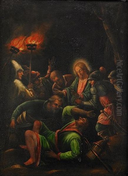 Kristus Pa Oljeberget Oil Painting by Leandro Bassano