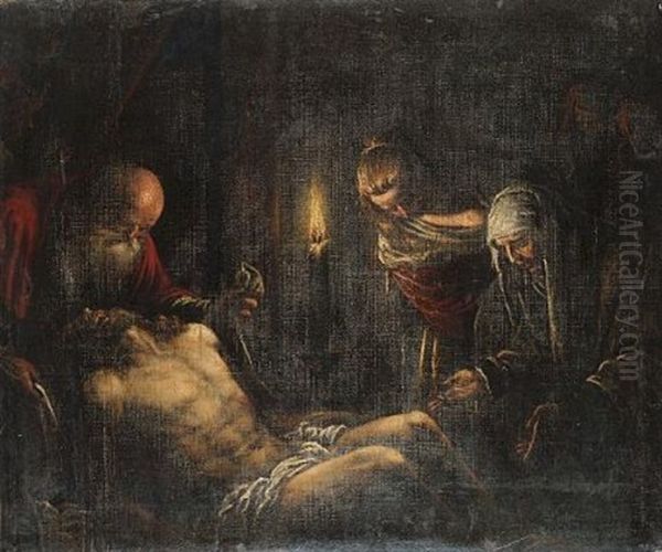The Lamentation Oil Painting by Leandro Bassano