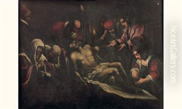 La Deposition Du Christ Oil Painting by Leandro Bassano