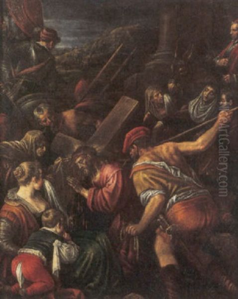 Andata Al Calvario Oil Painting by Leandro Bassano