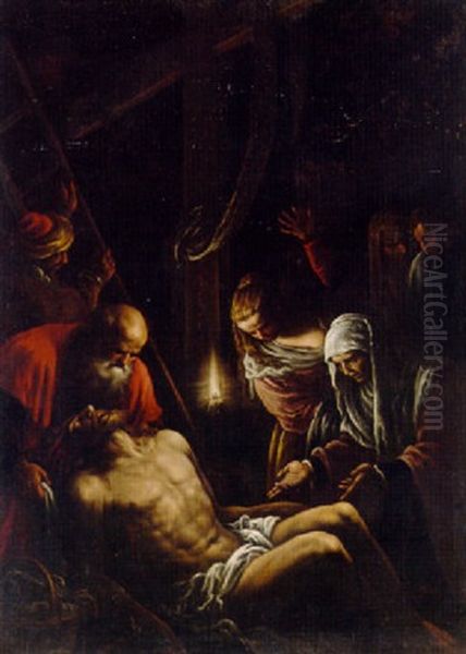 The Lamentation Oil Painting by Leandro Bassano
