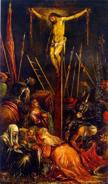 The Crucifixion Oil Painting by Leandro Bassano
