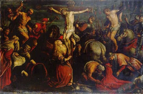 La Crucifixion Oil Painting by Leandro Bassano