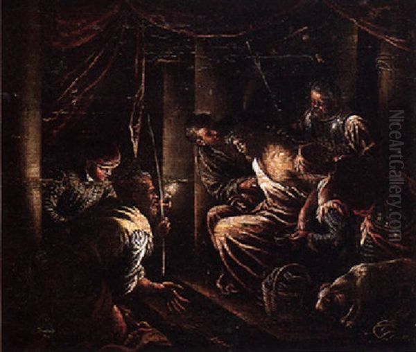 The Mocking Of Christ Oil Painting by Leandro Bassano