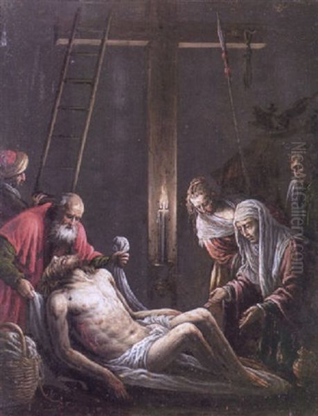 The Deposition Oil Painting by Leandro Bassano