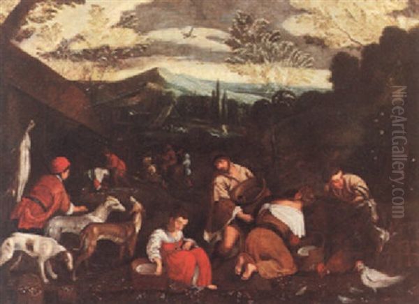 Monatsbild Mai Oil Painting by Leandro Bassano