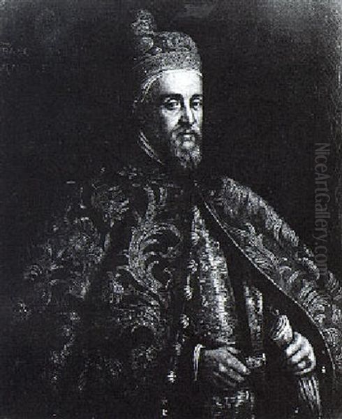 Portrait Of A Dodge Oil Painting by Leandro Bassano