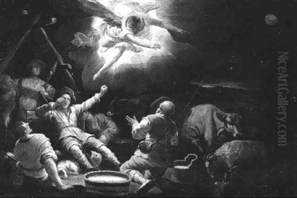 Verkundigung An Die Hirten Oil Painting by Leandro Bassano