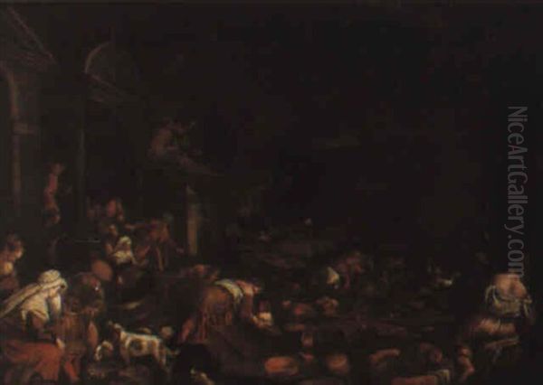 La Inundacion Oil Painting by Leandro Bassano