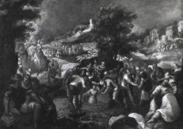 Joseph Wird Von Seinem Brudern Fur Zwanzig Silberling Verkauft Oil Painting by Leandro Bassano