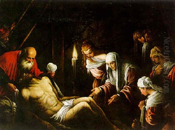 Deposition Oil Painting by Leandro Bassano