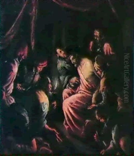 The Mocking Of Christ Oil Painting by Leandro Bassano