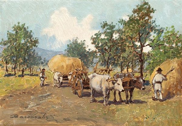 La Stransul Fanului Oil Painting by Ludovic Bassarab