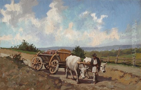 Drumul Spre Casa Oil Painting by Ludovic Bassarab