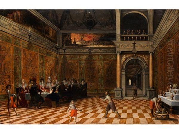 Das Gastmahl Oil Painting by Bartholomeus Van Bassen