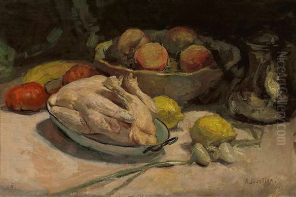 Still Life Oil Painting by Alfred Bastien