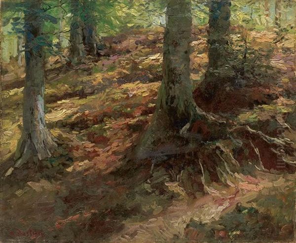 Undergrowth Oil Painting by Alfred Bastien