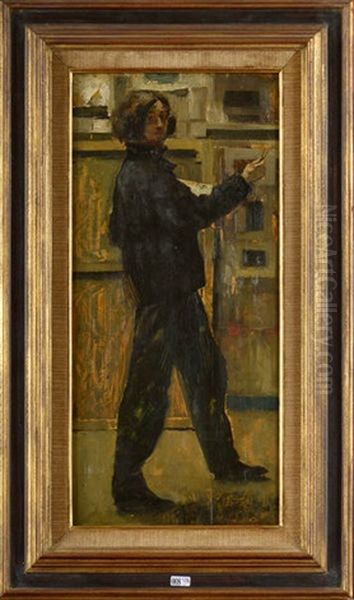 Auto-portrait Du Maitre A 23 Ans Oil Painting by Alfred Bastien