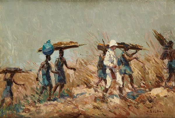 Expedition En Afrique Oil Painting by Alfred Bastien