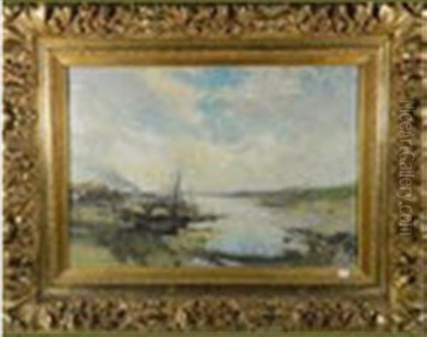 Marine Oil Painting by Alfred Bastien