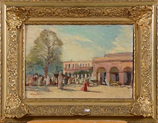 Marche Anime En Afrique Oil Painting by Alfred Bastien